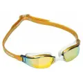 Очки для плавания стартовые Phelps XCEED Titanium Mirror, gold/white