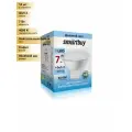 (10 шт.) Светодиодная лампочка Smartbuy MR16 GU5.3 220V 7W(600lm) 4000K 4K 50x45 пластик SBL-GU5_3-07-40K-N Нейтральный белый. Цоколь GU5.3
