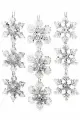 Набор ёлочных украшений-подвесок снежинки - ледяной хорал, акрил, серебряные, 21 см, 3 шт, Kurts Adler D3972-набор
