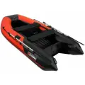 Лодка ПВХ под мотор Yukona 360 НДНД надувная для рыбалки, красно-черная