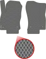 Передние коврики EVA для Volkswagen Passat B8 (2014-н/в), серые с серым кантом, ячейка - ромб