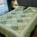 Покрывало пэчворк лоскутное с наволочками, размер Евро (220х240 см)