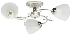 Люстра потолочная, светильник De City Нежность 676013103, 3*40W E27 2700К, цвет: хром, белый