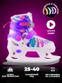 Раздвижные ледовые коньки CK-SK1105 violet (с мехом)