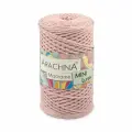 Пряжа ARACHNA Macrame Mini Lurex (75% хлопок, 15% полиэстер, 10% люрекс) 4х250г/200м цв.05 св. розовый-серебро