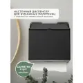 Диспенсер для бумажных полотенец настенный с отделкой из экокожи FlexHome, черный