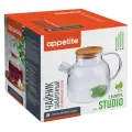 Чайник заварочный стекл 1,5л бамб/кр Studio TM Appetite