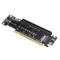 Карта расширения PCIE4.0 X16-x8 + x4 + x4 Splitter 2X SSD-адаптер M.2 NVME SFF-8639