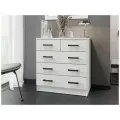Комод 5 ящиков Эра К800-3/2 (80х44х83 см), ЛДСП Белый гладкий