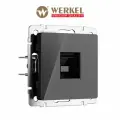 Розетка Ethernet RJ-45 Werkel W1181048 черный акрил IP20