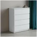Комод уютная логика, ЛДСП, 4 выдвижных ящика, без ручек, белый