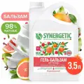 Гель-бальзам для мытья посуды Synergetic Розовый грейпфрут и специи, биоразлагаемый 3,5л 4607971453796