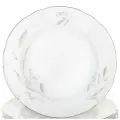 Тарелка thun констанция серебрянные колосья 23см глубокая фарфор
