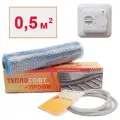 Теплый пол под плитку нагревательный мат Теплософт Профи 0,5 м2 75Вт с терморегулятором