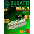 Кран шаровой Bugatti Oregon 322, ВР-НР с американкой (бабочка) 3/4, 5 шт.
