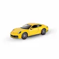 Модель машины Welly Porsche 911 Carrera S4, масштаб 1:24, металл, резиновые шины, открываются двери, желтая