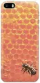 Силиконовый чехол на Apple iPhone SE / 5s / 5 / Эпл Айфон 5 / 5с / СЕ с рисунком Соты и пчела