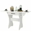 Стол раскладной с ящиком Гранд Кволити 6-02.120ТМ цвет белый, 120(60)х57х75 см.