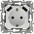 14-4109-01 ЭРА Розетка 2P+E 16A-250В, штор. с 2xUSB 5В-3А, Эра Elegance, белый (