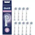 Набор насадок Oral-B Sensitive Clean для  вибрационной щетки, белый, 9 шт.