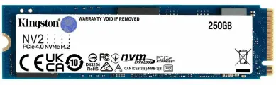 Внутренний SSD диск KINGSTON NV2 250GB, M.2 (SNV2S/250G). Модель: SNV2S/250G.