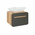 Тумба с раковиной подвесная Ницца 60, натуральный дуб-графит (раковина Poligono)
