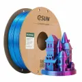 Филамент eSUN Silk-PLA Magic для 3D принтера, Красно-синий 1 кг.