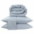 Комплект из двух наволочек 70*70 см Monocolor голубой / сатин / хлопок