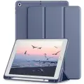 Чехол для планшета Apple iPad Air 3 10.5 (2019) с отделением для стилуса, серо-синий