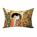 Подушка декоративная Девушка в саду Климт 30х50 велюр