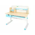 Детский стол Ergokids Bravo Maximus Plus Maple/Blue (арт. TH-360 Maximus Plus MG/BL) - столешница клён / накладки на ножках голубые