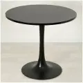 Круглый кухонный стол Tulip 18 черный/черный D70