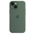 Чехол силиконовый MagSafe для iPhone 13 Eucalyptus с анимацией NFC, Silicone case MagSafe для айфон 13 - Темно - зеленый