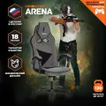 Кресло компьютерное игровое TetChair ARENA, флок, серый/черный