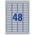 Этикетка самоклеящаяся 45,7х21,2 мм, 48 этикеток, полиэстер, серебро, 20 листов, Avery Zweckform, L6009-20