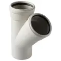 Тройник для внутренней канализации Политрон STPL2011011045 Ду 110x110мм 45˚ полипропилен