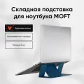 Переносная клейкая подставка для ноутбука Laptop Stand / 2 положения / Многоразовая / Синяя