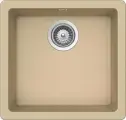 Мойка Quadro 50 (N-100S) Cristalite 450x430 (подстольный монтаж) лунный камень
