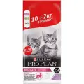 PRO PLAN Junior Delicate Turkey Сухой корм для котят, при чувствительном пищеварении, с индейкой 12 кг (2 кг в подарок)