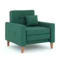 Кресло-кровать Этро Люкс 80 в темно-зеленый велюре В33