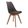 Стул для кухни пластиковый со спинкой латте Eames Bon