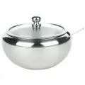 Сахарница, 9 см, с ложкой, сталь, Classic