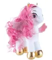 Мягкая игрушка-единорог 'Глазастик Пегас' 25см, белый с розовыми элементами