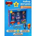 Набор фигурок P.M.I Brawl Stars. Роза, Шелли, Шелли редкая, Кольт, Джесси, Амбер, Кроу, Кроу редкая, 8 фигурок, 5 см