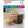 Bosch Тостер TAT4P429, 970 Вт, 2 тоста, 7 режимов, подогрев, поддон для крошек, автоотключение, коричневый