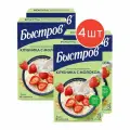 Хлопья Быстров овсяные, клубника с молоком, 240г 4 шт