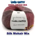 Пряжа Lana Gatto Silk Mohair MIX /Лана Гатто Силк Мохер / цвет: 30994, GRIGIO MIX - градиент (2 мотка)
