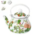 Чайник agness эмалированный серия фруктовая корзина, 1,3 л
