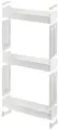 Полка универсальная, пластик, 3 секции, 50х14х75 см, на колесах, белая, Idea, М 2724