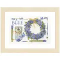 PN-0149993 Набор для вышивки крестом LanArte Lavender Wreath & Blue Tit Лавандовый венок и голубая синица